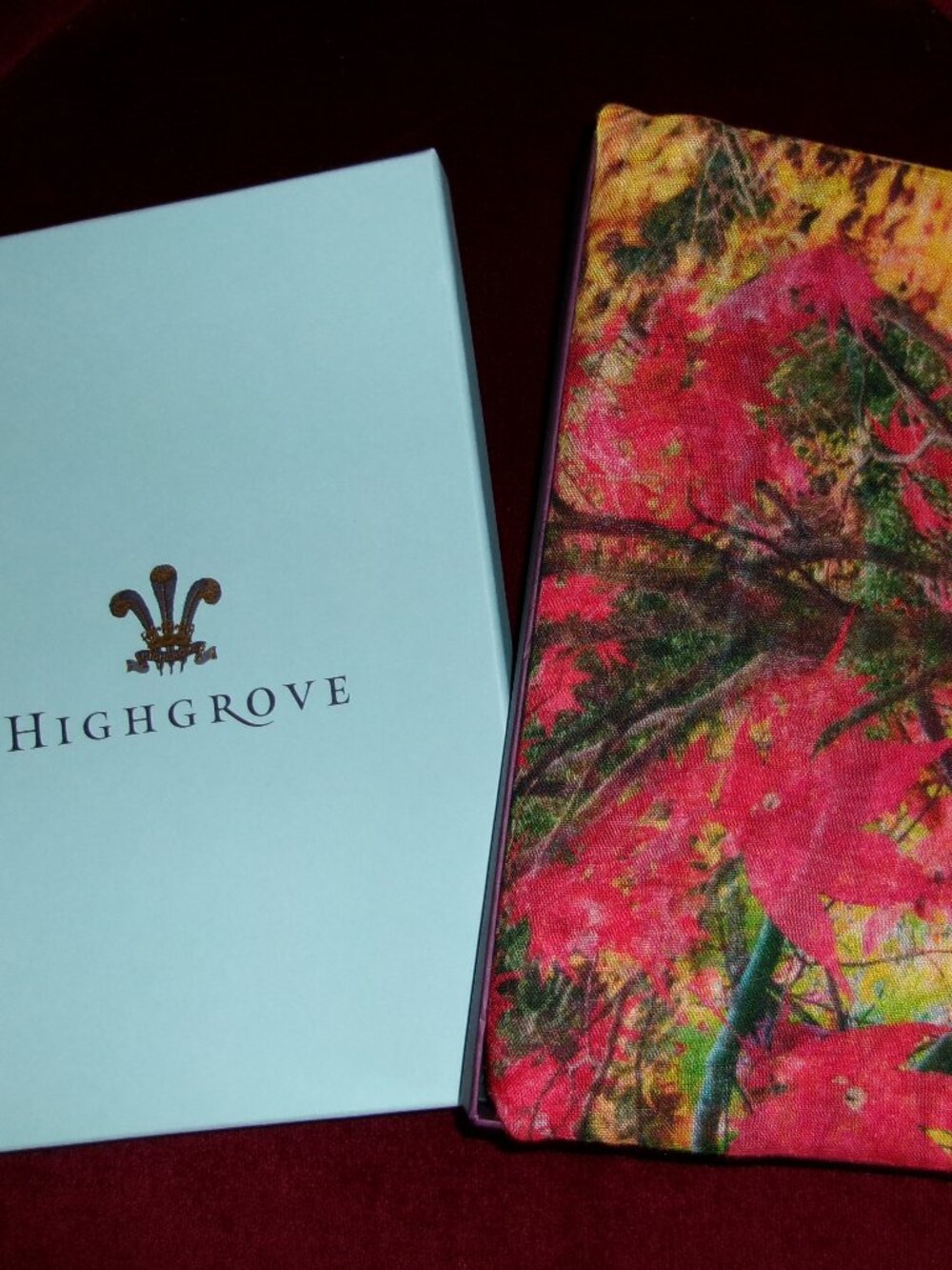 Highgrove royalty luxe silk blend autumn novelty cottage scarf / shawl